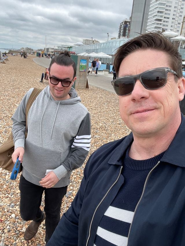 Mr Gough's partner Cameron Tewson, left, has accused the police of a homophobic bias in their investigation (Supplied)