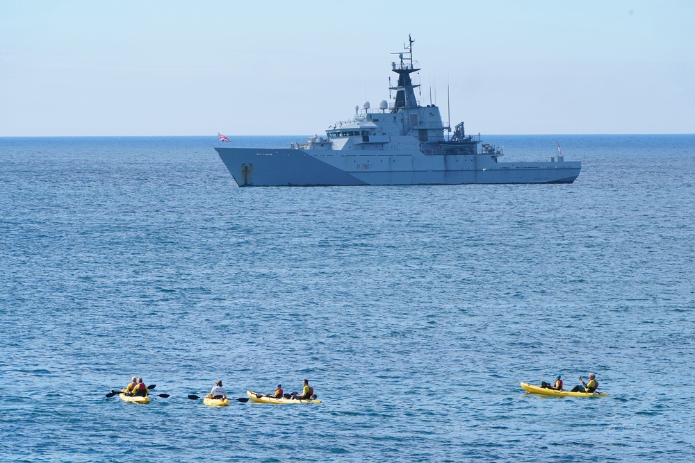 HMS Tyne off Cornwall in 2021 (Aaron Chown/PA) (PA Archive)
