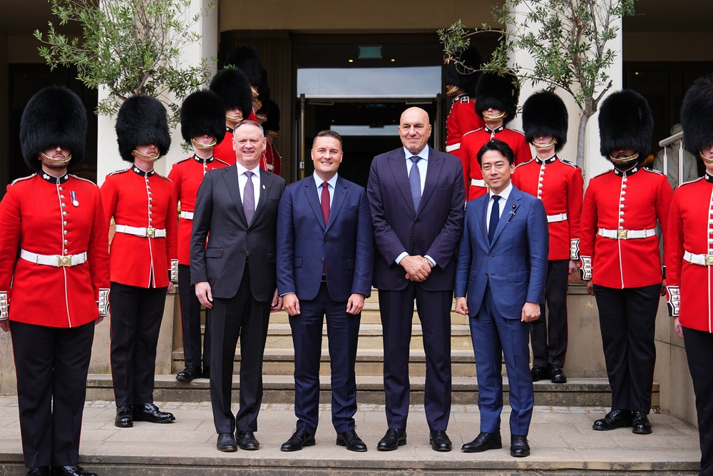 Wes Streeting, centre left, made his comments as he welcomed defence ministers from Canada, left to right, Italy and Japan to London to discuss the Global Combat Air Programme (Aaron Chown/PA) (PA Wire)