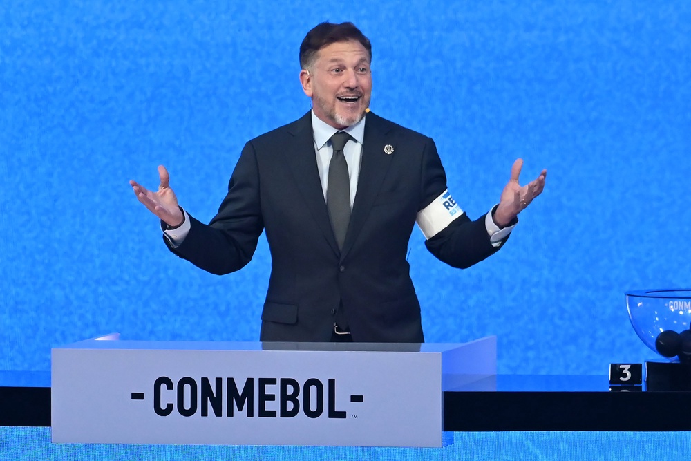 Conmebol president Alejandro Dominguez is in favour of expanding the 2030 edition (Getty)