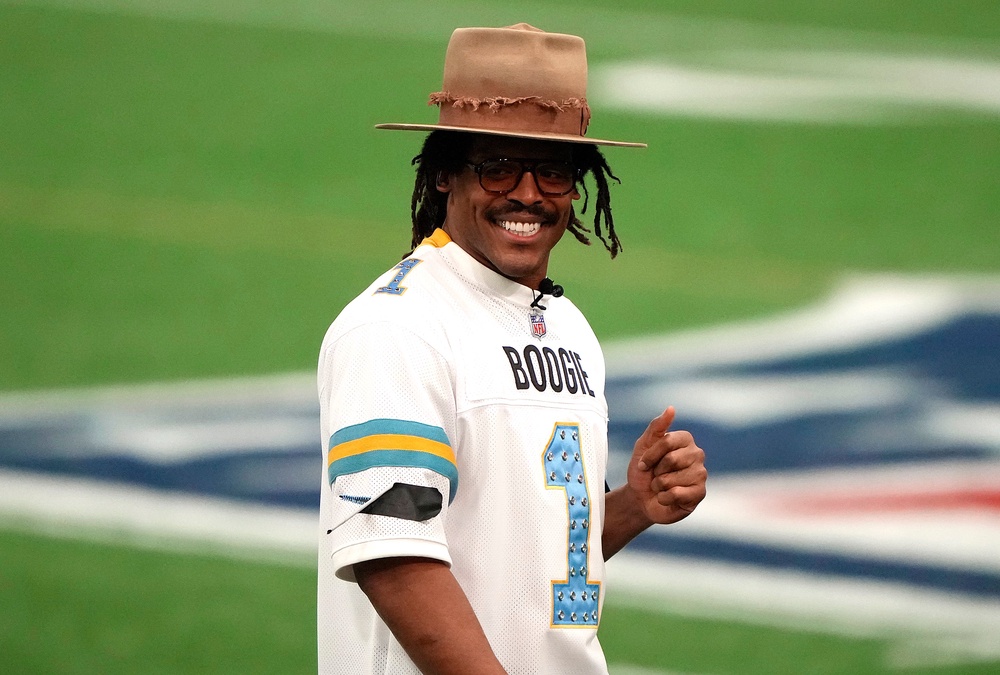 Cam Newton signed an expanded contract with ESPN in August 2025 but was reportedly laid off Tuesday (Getty)