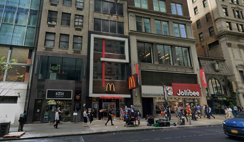 Catherine Luongo claims she was injured by an order of scaldingly hot fries she purchased at a McDonald's on East 42 Street in Manhattan (Google Maps)