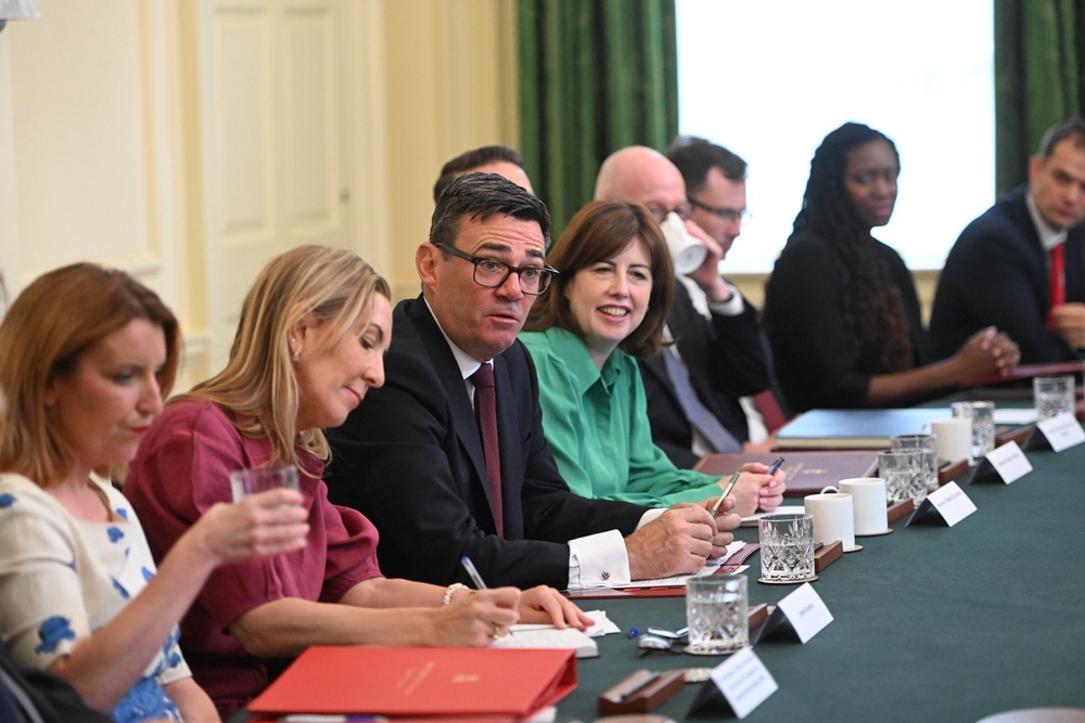 Prime Minister Andy Burnham hosts his first Cabinet meeting (Eddie Mulholland/Daily Telegraph) (PA Wire)