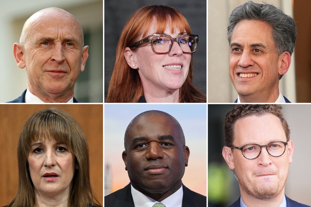 Andy Burnham unveiled his picks for cabinet on Monday night (PA/Getty)