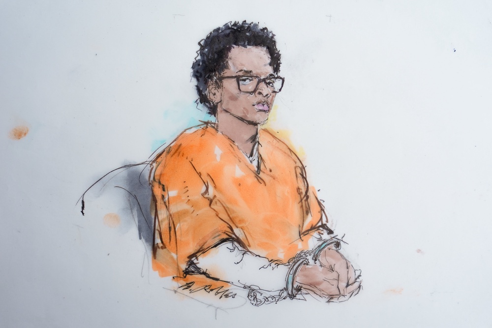 Burke’s lawyers have said he did not cause Rivas Hernandez’s death, and he has pleaded not guilty to the charges (Bill Robles via AP)