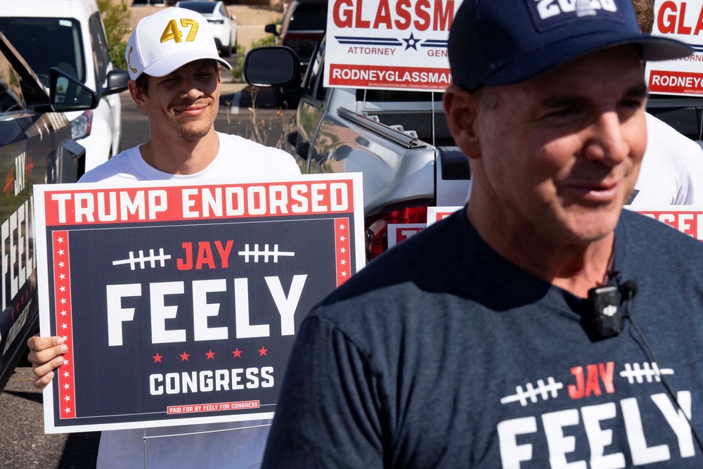 Former Arizona Cardinals kicker Jay Feely, another Trump-backed candidate, won the Republican nomination in the battleground 1st Congressional District (Reuters)