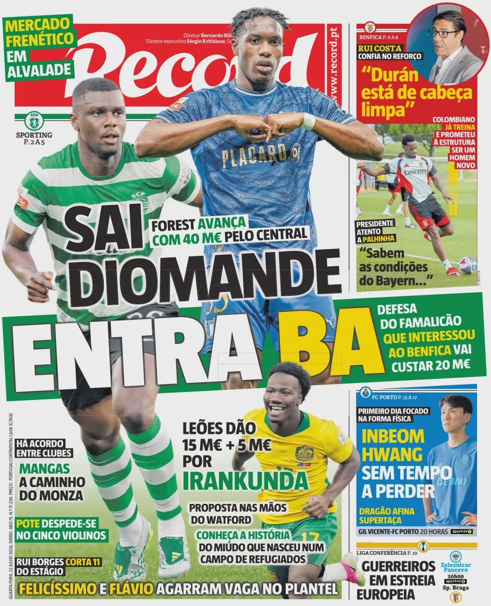 Ousmane Diomande has been linked with Nottingham Forest (Record)