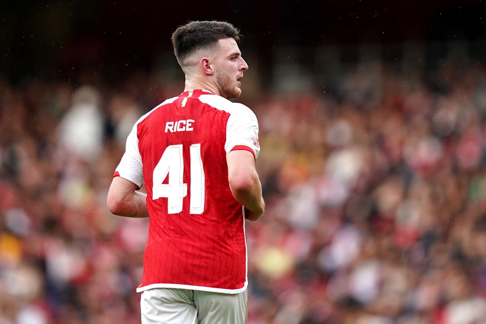 Declan Rice may not start for Arsenal having only recently returned to training (PA Archive)