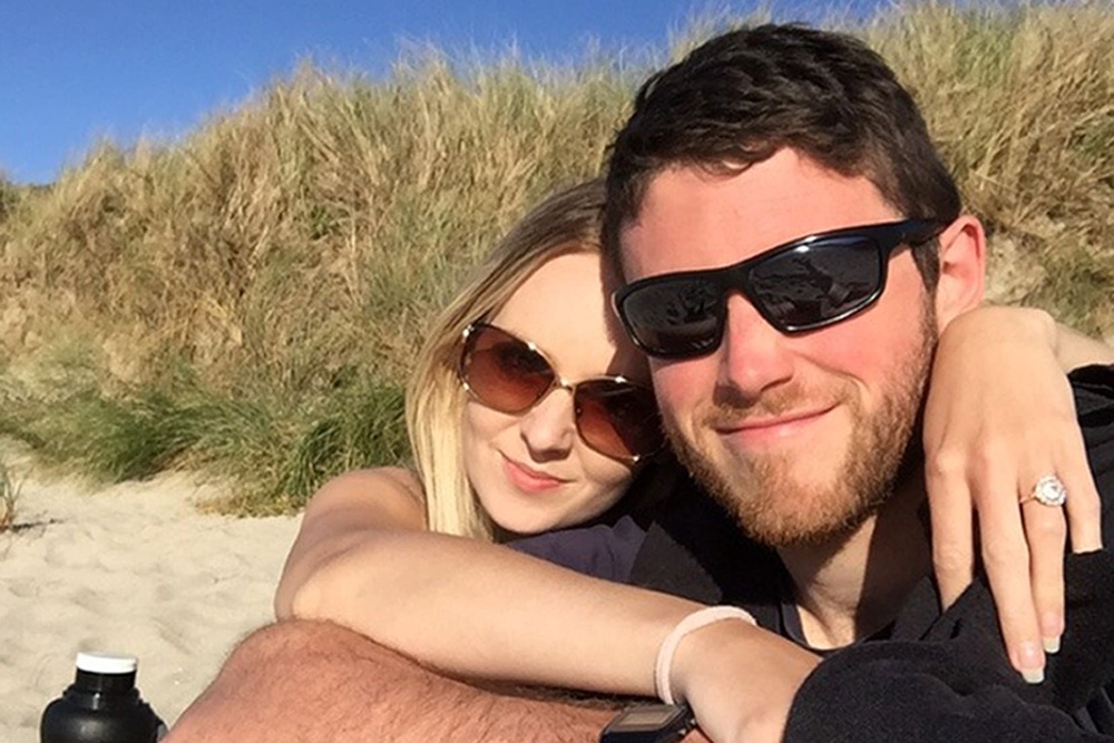 Andrew Harper with his wife, Lissie (Thames Valley Police)