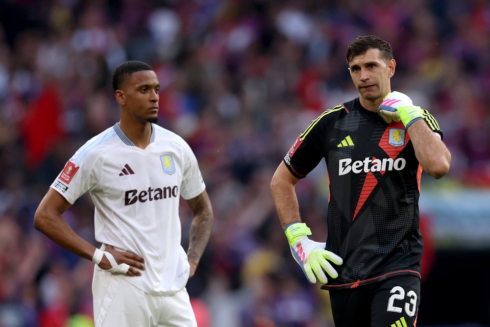 Ezri Konsa (left) is an Arsenal target (Getty)