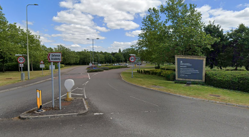 Outside MoD Shrivenham, the home of the UK Defence Academy (Google Maps)