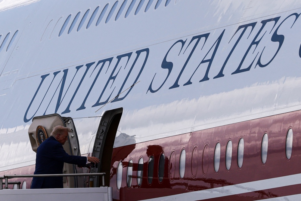 Trump flew to Georgia with the family of a U.S. service member slain in Jordan on Air Force One (Reuters)