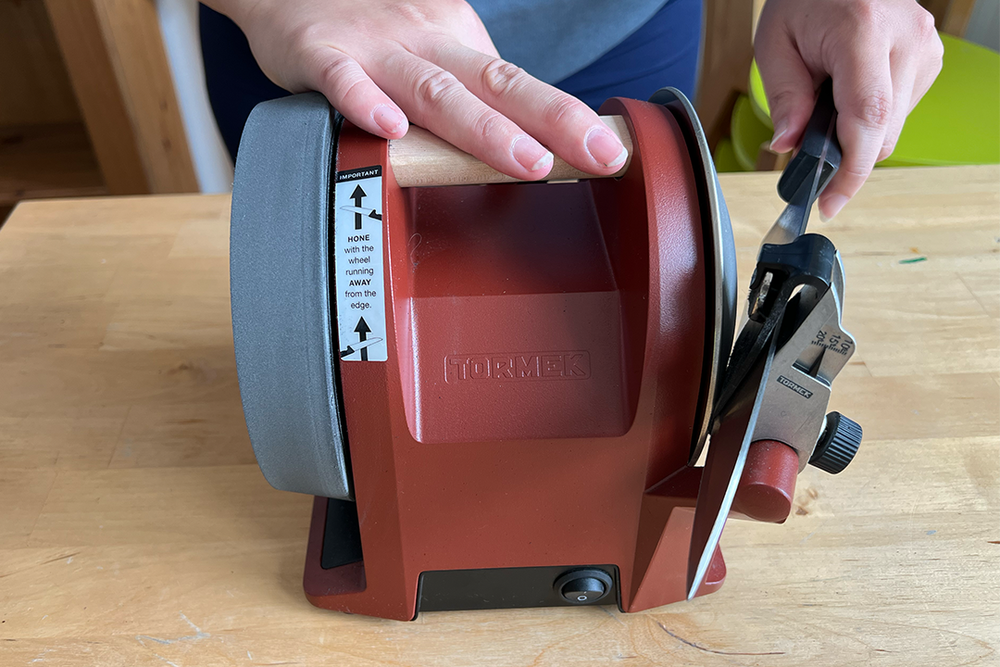 If you’re serious about keeping your knives in the best condition, this is an impressive machine (Kate Ng/The Independent)