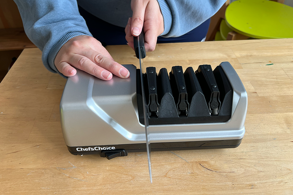 After sharpening, you can hone and polish your knife (Kate Ng/The Independent)