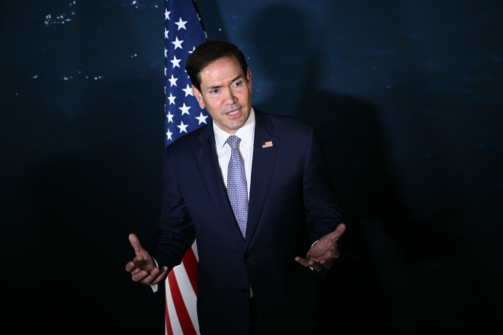 Earlier, Secretary of State Marco Rubio sought to head off criticism, addressing reporters' questions about the risk that helping Saudi Arabia fulfill its long-standing desire to enrich uranium could trigger new rounds of nuclear proliferation (Brendan Smialowski/AFP via Getty Images)