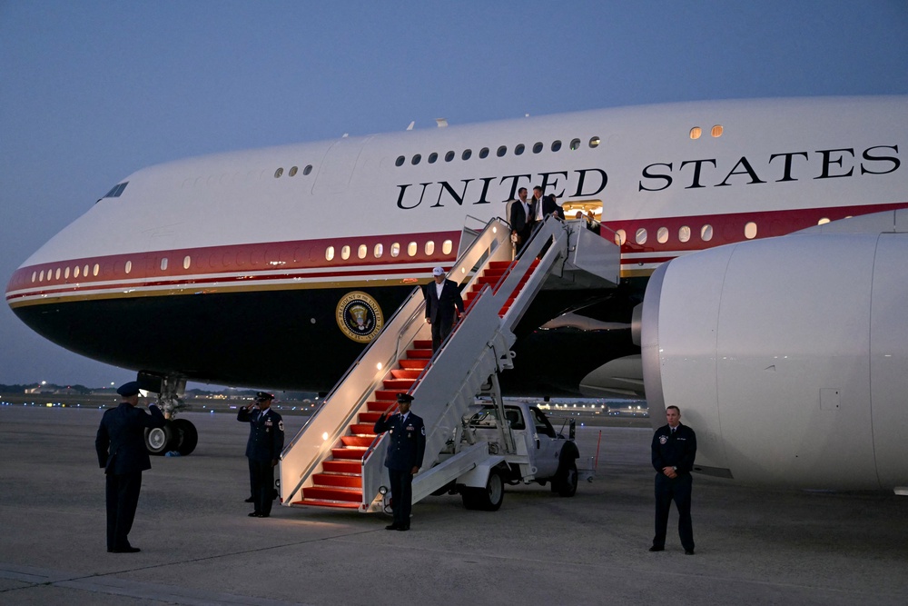 President Trump hopes to transfer the new Air Force One to his presidential library after leaving office (AFP/Getty)