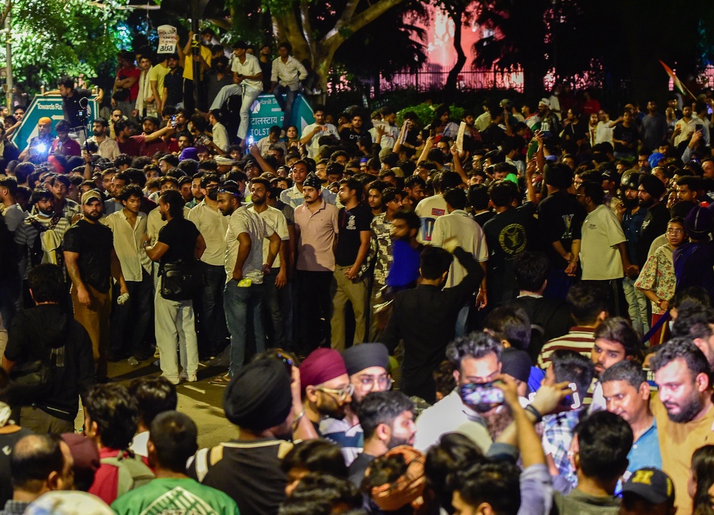 Image from: India ‘cockroach’ protest live: Modi breaks silence on Gen Z movement as demonstrators defy police crackdown