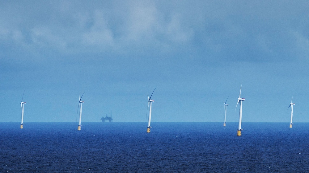 The Hywind Tampen floating offshore wind farm is situated between energy company Equinor's oil and gas fields (AFP/Getty)