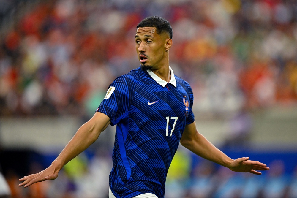 France defender William Saliba (17) in action during a semi-final match between France and Spain (Reuters)
