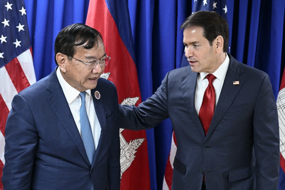 US Secretary of State Marco Rubio meets with Cambodia's Deputy Prime Minister and Foreign Minister Prak Sokhonn on the sidelines of the Association of Southeast Asian Nations (Reuters)