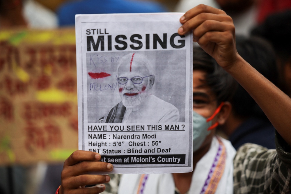Image from: India ‘cockroach’ protest live: Modi breaks silence on Gen Z movement as demonstrators defy police crackdown