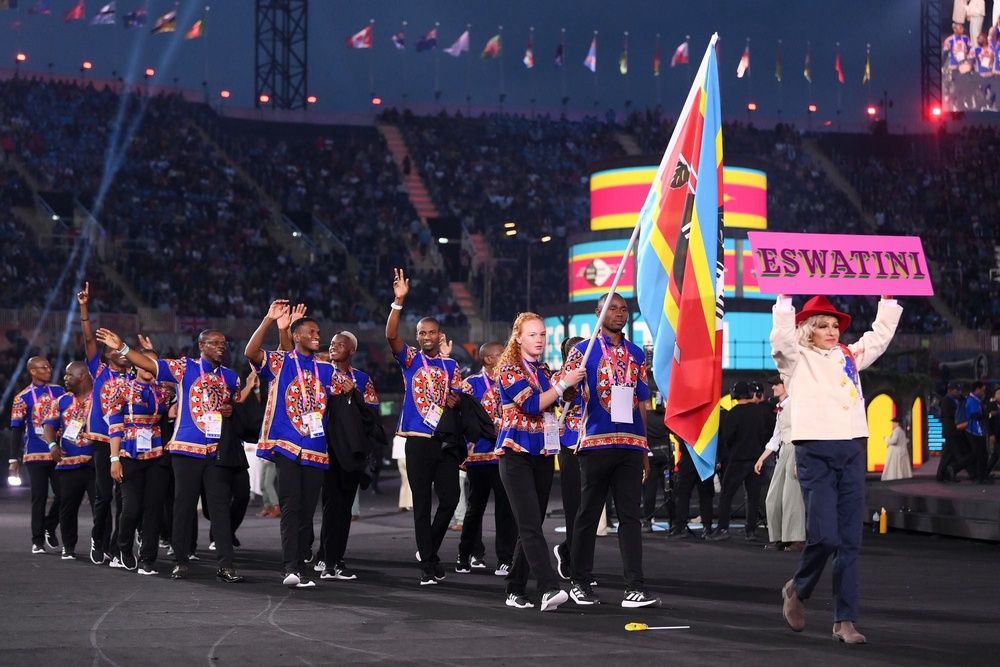 Eswatini parade in the Commonwealth Games opening ceremony at Birmingham 2022 (Getty Images)