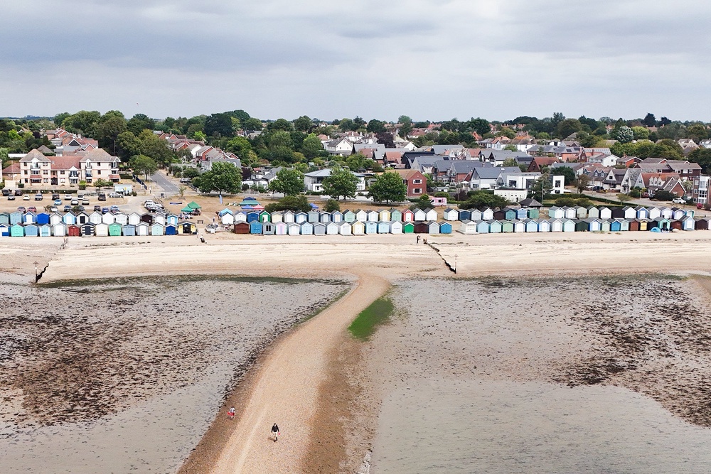 The scene in West Mersea, Essex (PA)