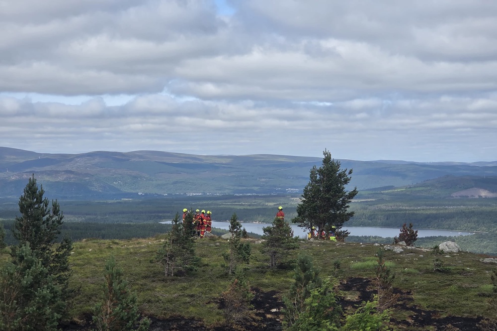 The Scottish Fire and Rescue Service (SFRS) said on Thursday that fire crews will remain on the scene over the weekend and into next week to tackle remaining pockets of fire, prevent reignition and monitor conditions (PA)