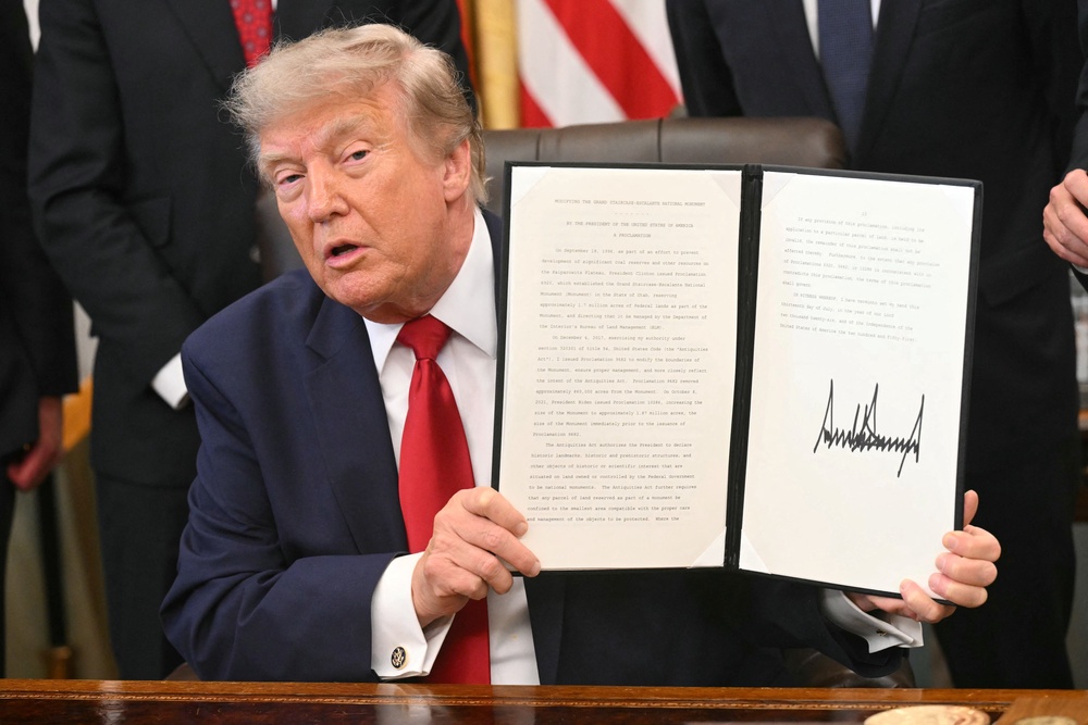 Human rights watchers say that it’s reasonable to be skeptical of the motivation behind the tariffs (AFP/Getty)