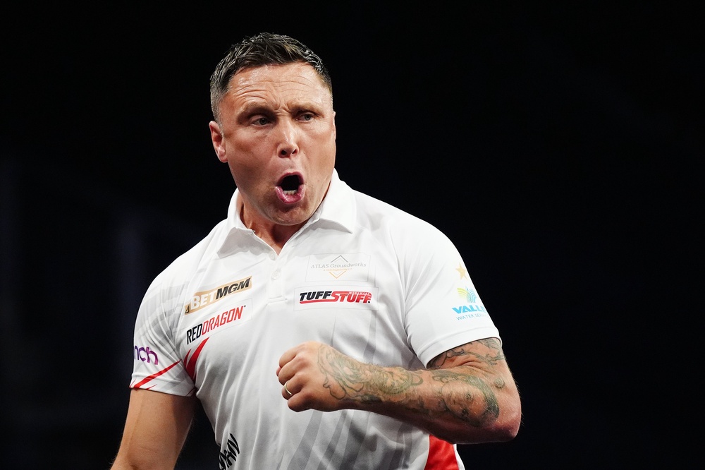 Gerwyn Price is in action on Friday (Bradley Collyer/PA) (PA Wire)