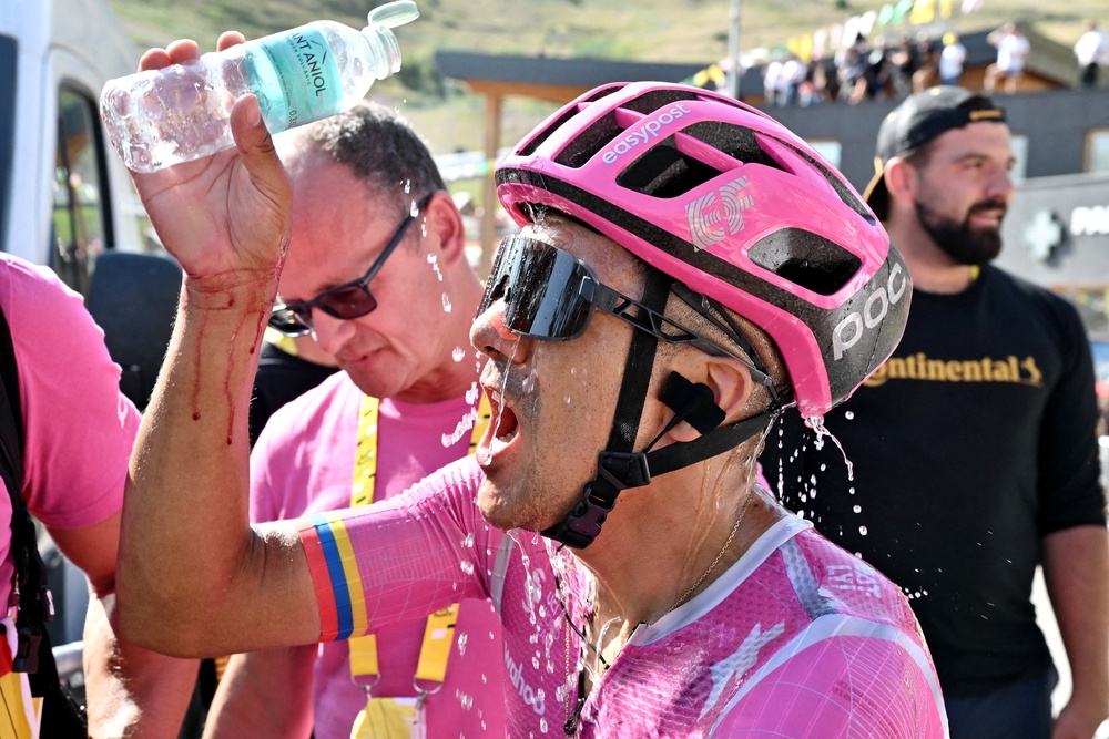 Richard Carapaz triumphed after a hard day in the saddle (Reuters)