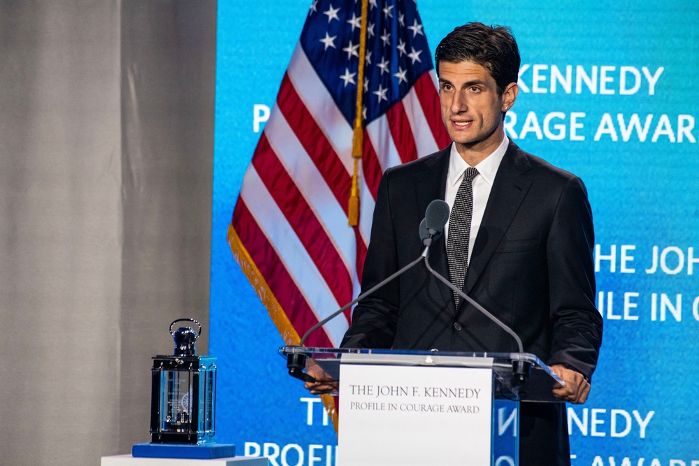 Last month, Jack Schlossberg — the grandson of John F. Kennedy — captured just 10 percent of the vote in a Democratic primary for a House seat in New York City (AFP via Getty Images)