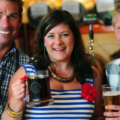 Lou Treseder, owner of the Driftwood Spars pub in St Agnes, Cornwall (Supplied)