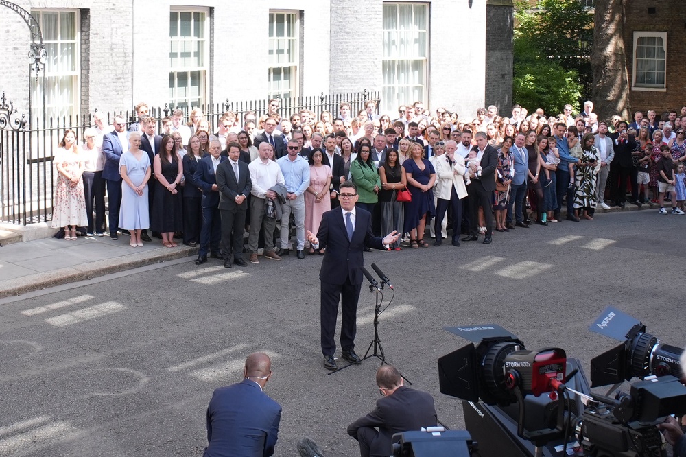 Thursday’s talks were the first face to face discussions between the two leaders since Andy Burnham entered Downing Street on Monday. (Gareth Fuller/PA)