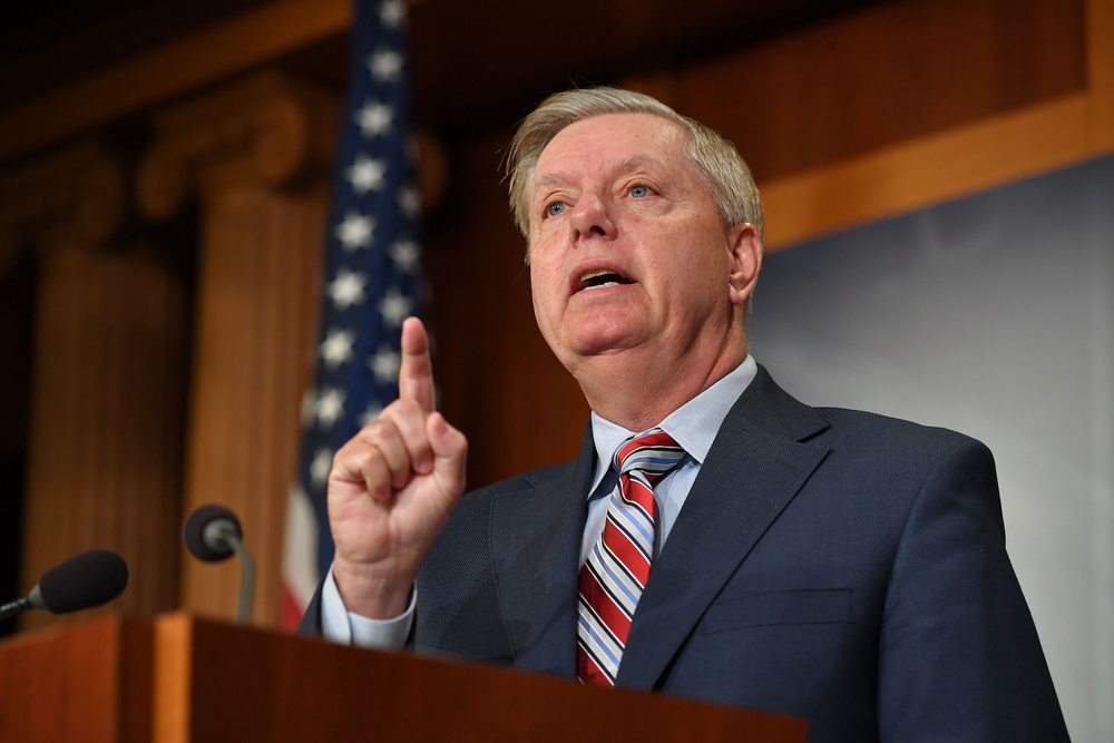 The late Sen. Lindsey Graham was a supporter of AOC’s DEFIANCE Act. (AFP/Getty)