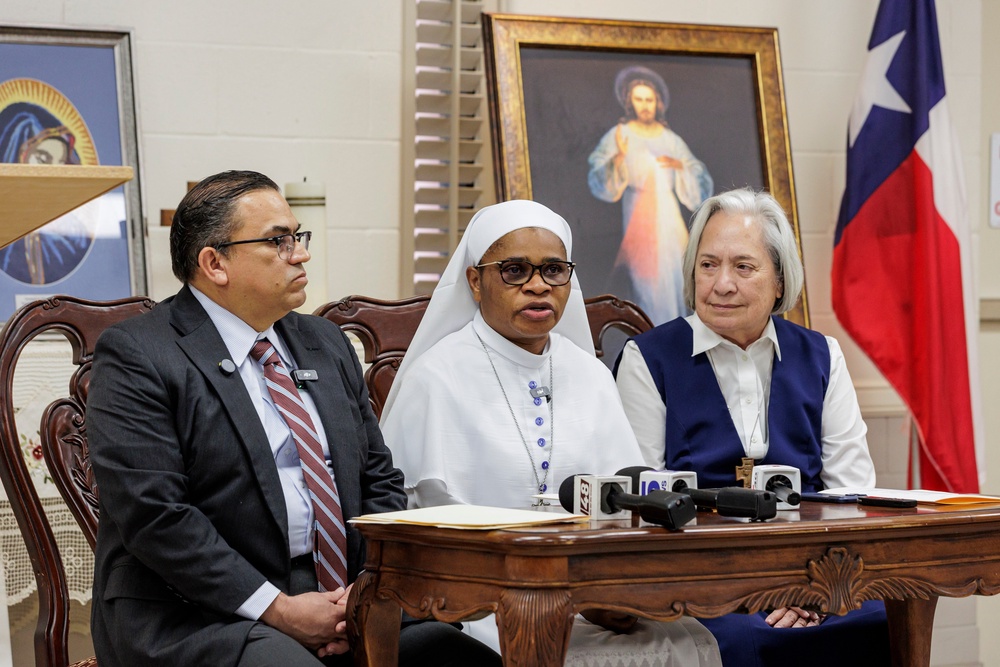 Sister Ugboaja was held for several hours by ICE officers on June 28 (AP)