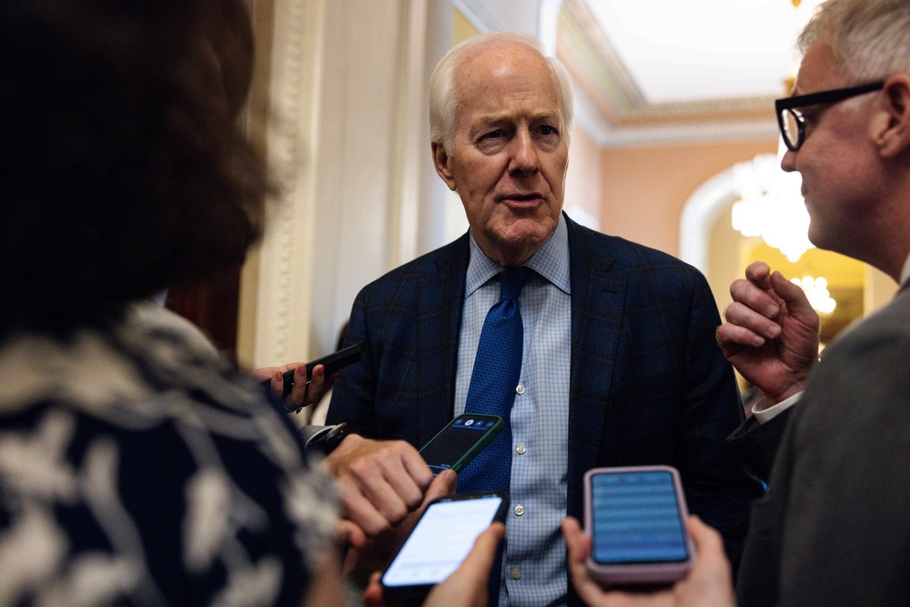 Allies of John Thune like Sen. John Cornyn have argued that the Senate leader is powerless to force passage of the voter ID bill (Getty)
