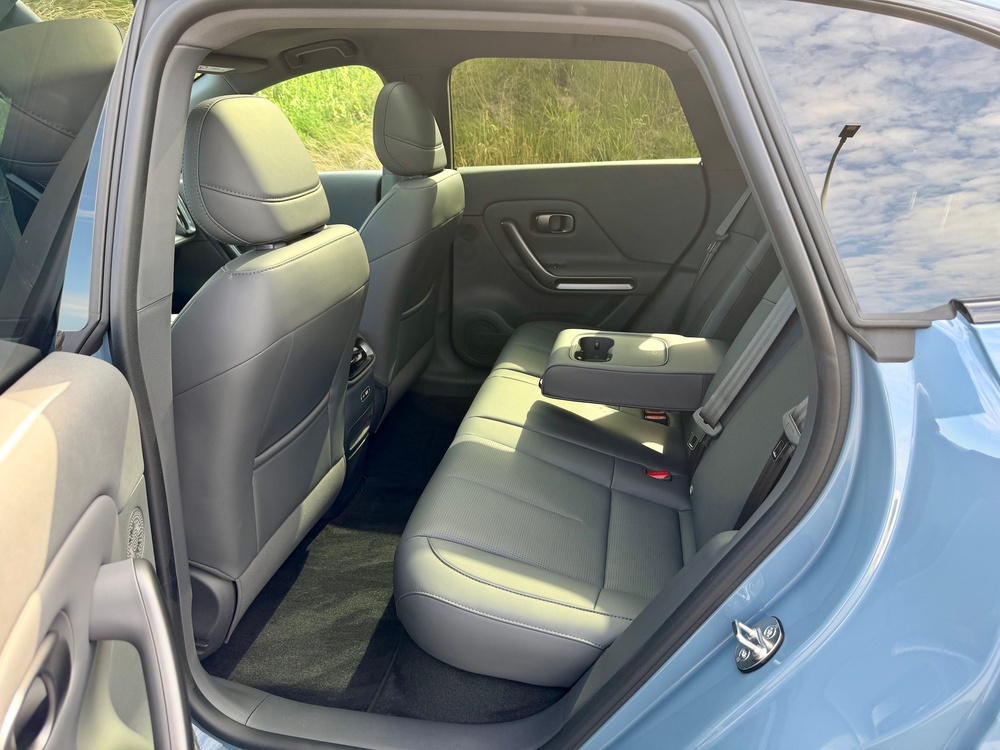 Rear space is impressive in the Leapmotor B05 with rear passengers able to enjoy the big panoramic sunroof (Steve Fowler)