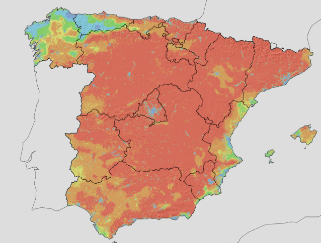 Image from: Spain heatwave latest: Extreme weather warnings over 44C temperatures as firefighters tackle deadly wildfires