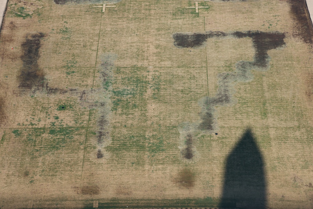 Though evidence is scant that vandals caused the problems at the Reflecting Pool, an apparent anti-Trump message, “86 47,” was found marked into a nearby lawn on the National Mall (Getty)