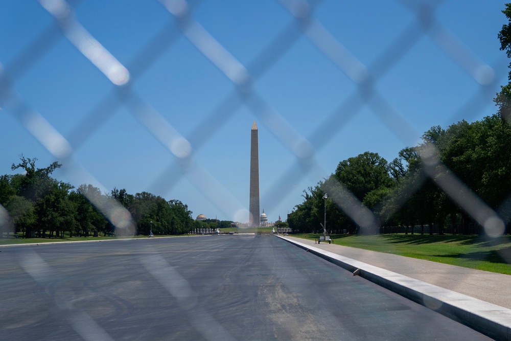 The Independent has asked the White House and Department of Interior for comment on the status of the Reflecting Pool project and evidence it was attacked by vandals (AP)