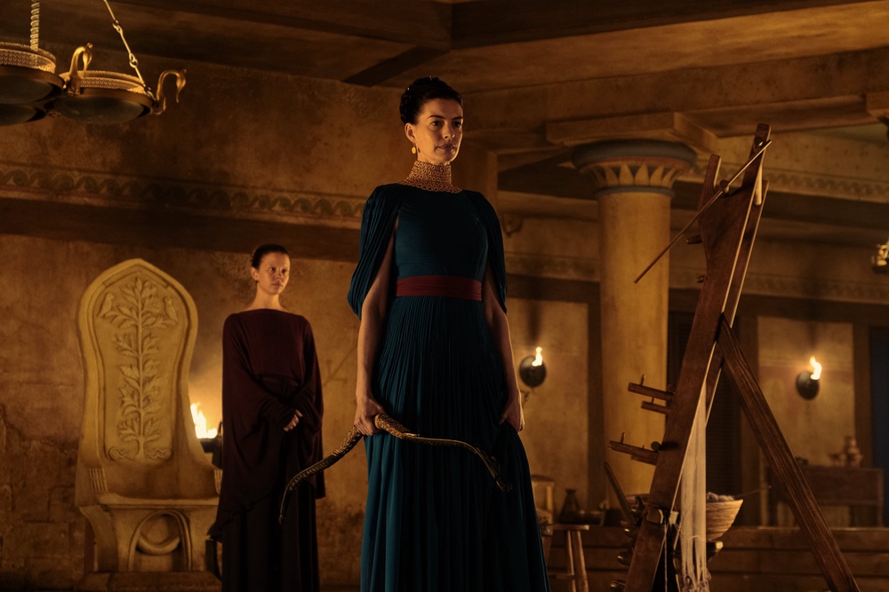Wilson writes that Anne Hathaway’s Penelope is given ‘nothing to do except yearn for Matt Damon, for reasons unknown’ (Universal Pictures)