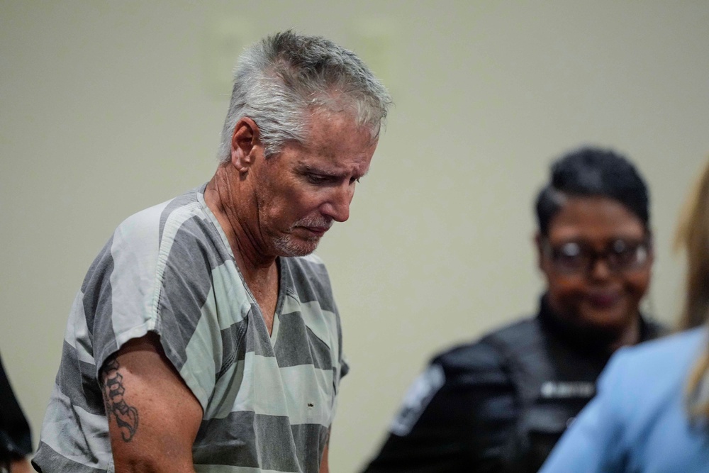 Colin Gray, the father of Apalachee High School shooter Colt Gray, enters the Barrow County courthouse for his first appearance, on September 6, 2024 (Getty Images)