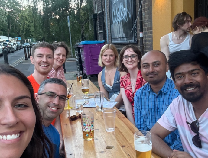 Dean and Empty Chairs attendees at a pub (Dean Perryman)