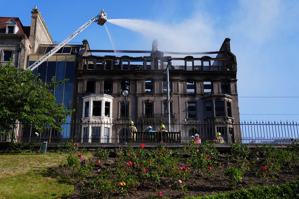 The building was gutted by the blaze (Jane Barlow/PA) (PA Wire)