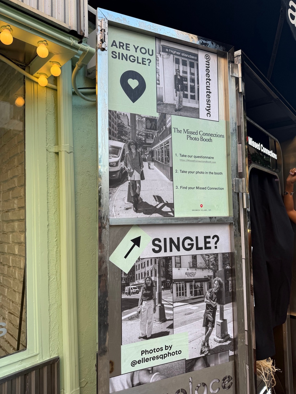 ‘The Independent’s’ Ellie Muir was matched with a stranger at the ‘Missed Connections’ photobooth in New York City, but only knows his first name and will never actually meet him (Ellie Muir / The Independent)