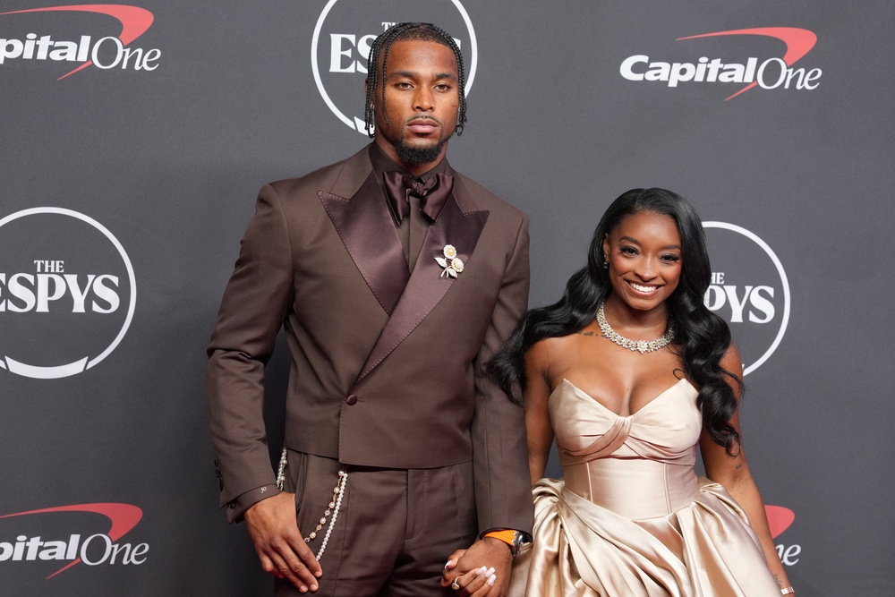 Biles tied the knot with NFL player Jonathan Owens in 2023 (Reuters)