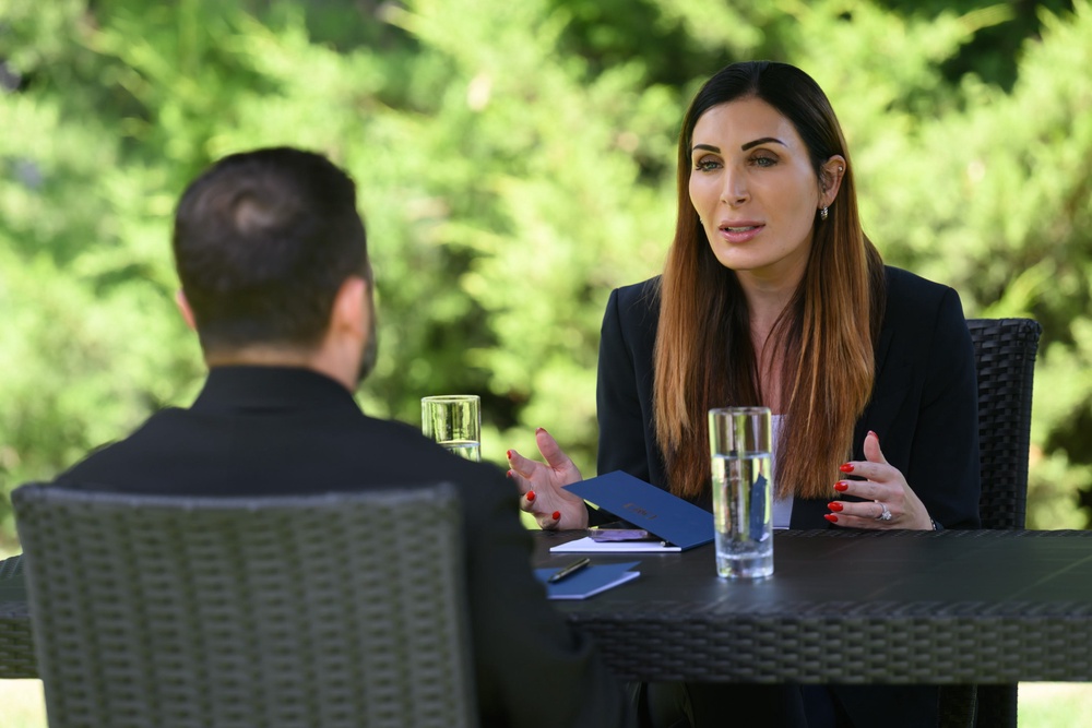 MAGA far-right influencer Laura Loomer interviewed Zelensky in Kyiv (AP)
