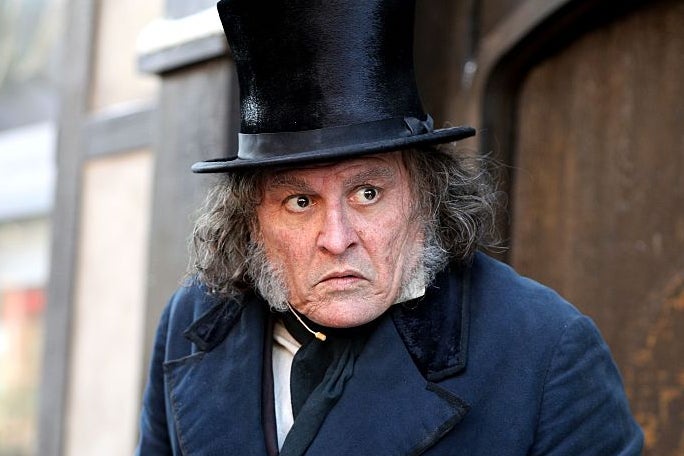 Johnny Depp in character as Ebenezer Scrooge at the San Diego Comic-Con (Getty Images)
