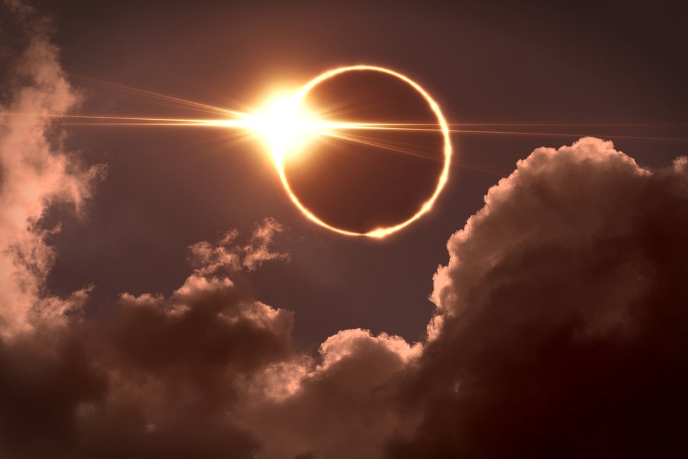 Between 90-95 per cent of the sun will be covered by the moon during the 12 August eclipse (Getty/iStock)